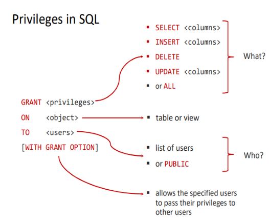 Privileges in SQL